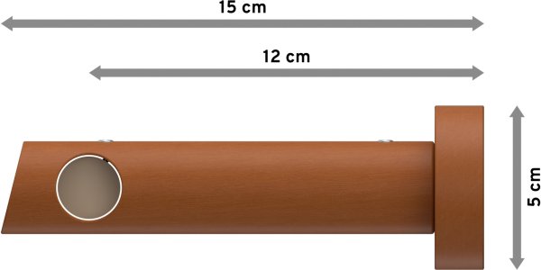 Gardinenstange Holz 20 mm Ø TALENA - Feta Kirschbaum lackiert