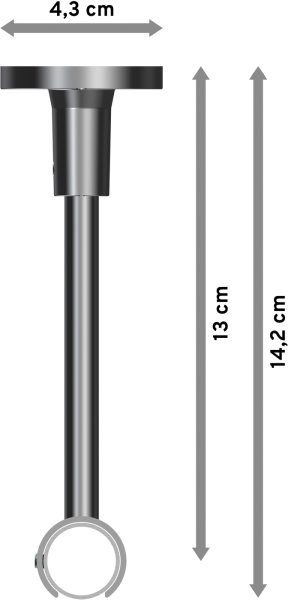Gardinenstange Metall 20 mm Ø SONETTE - Santo Chrom