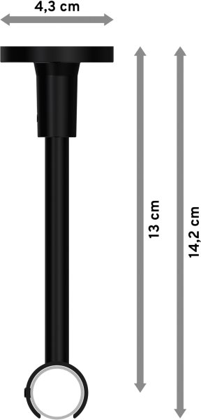 Gardinenstange Metall 20 mm Ø SONETTE - Santo Schwarz
