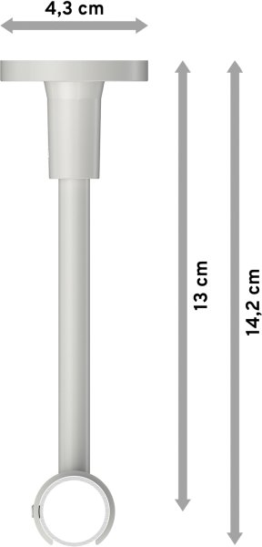 Gardinenstange Metall 20 mm Ø SONETTE - Santo Weiß