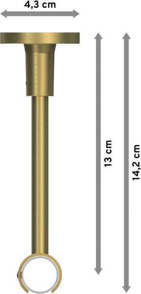 Gardinenstange Edelstahl-Optik / Messing-Optik 20 mm Ø SONETTE - Santo