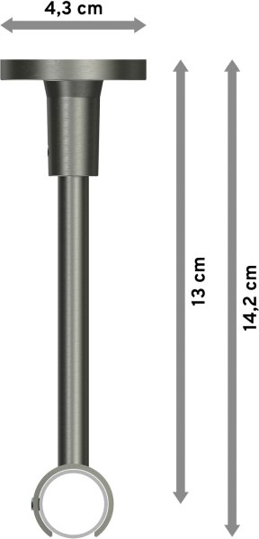 Gardinenstange Messing-Optik / Edelstahl-Optik 20 mm Ø SONETTE - Santo