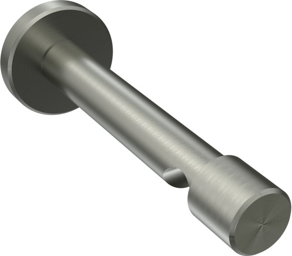 Träger Sinux Edelstahl-Optik 1-läufig 8 cm für Gardinenstangen 16 mm Ø