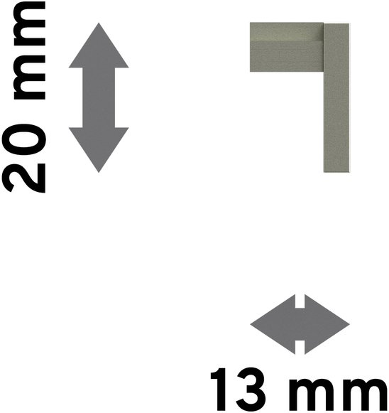 Endstücke Sono (Kappe) Satin-Silber für Innenlaufstangen 20x20 mm (2 Stück)