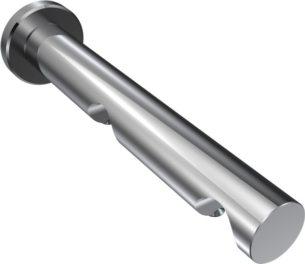 Träger Platon Chrom 2-läufig 7,5 und 14,5 cm für Gardinenstangen 20 mm Ø