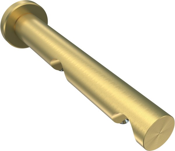 Träger Platon Messing-Optik 2-läufig 7,5 und 14,5 cm für Gardinenstangen 20 mm Ø