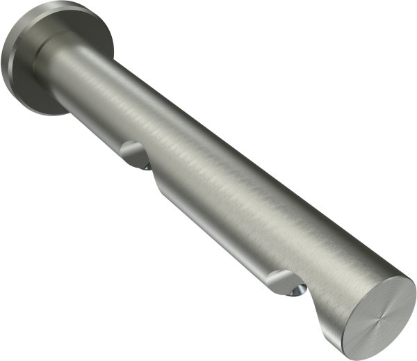 Träger Platon Edelstahl-Optik 2-läufig 7,5 und 14,5 cm für Gardinenstangen 20 mm Ø