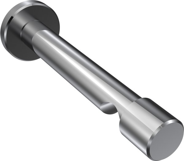 Träger Prestige Chrom 1-läufig 10,5 cm für Gardinenstangen 20 mm Ø