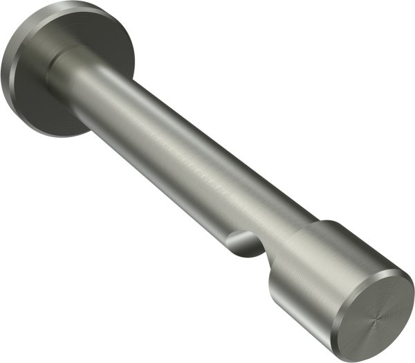 Träger Prestige Edelstahl-Optik 1-läufig 10,5 cm für Gardinenstangen 20 mm Ø