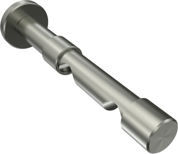 Träger Prestige Edelstahl-Optik 2-läufig 8 und 13 cm für Gardinenstangen 20 mm Ø