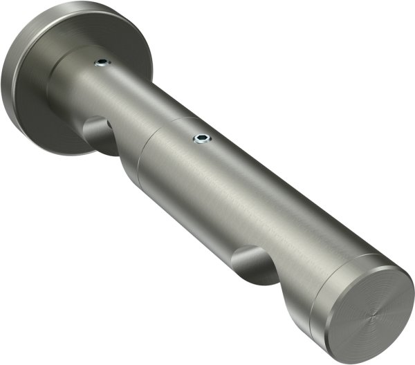 Träger Perfecta Edelstahl 2-läufig 3,5 und 9,5 cm für Gardinenstangen 20 mm Ø