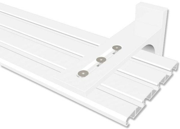 Innenlaufträger Universal Variax Weiß kurz für Gardinenschienen / Innenlaufstangen