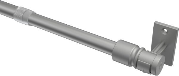 Caféhausstange Metall / Kunststoff 12/10 mm Ø Sora Silbergrau ausziehbar