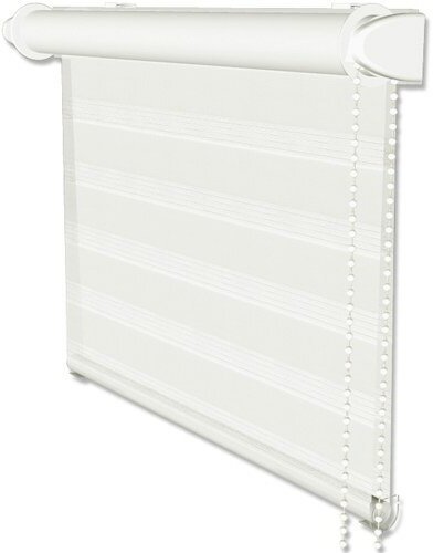 Doppel-Rollo DR1 lichtdurchlässig Weiß Fb. 3030