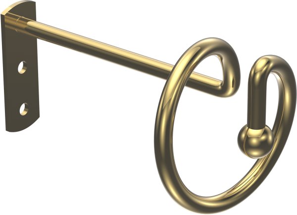 Drapierhaken 14 cm Messing-farbig (1 Paar)