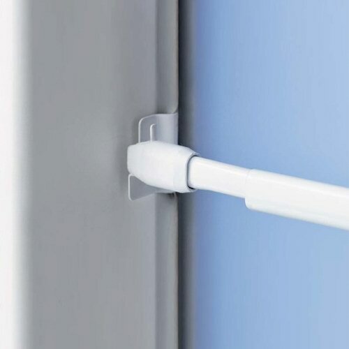 Klemmträger Glasclip für Vitragestangen Weiß (1 Paar)