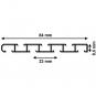 Gardinenschiene Aluminium 3- / 4-läufig SLIMLINE Weiß 100 cm