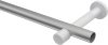 Gardinenstange Metall 20 mm Ø PRESTIGE - Santo Silbergrau / Edelstahl-Optik (ohne Ringe) 100 cm