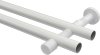 Gardinenstange Metall 20 mm Ø 2-läufig PRESTIGE - Santo Weiß / Schwarz (ohne Ringe) 100 cm