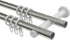Gardinenstange Edelstahl 20 mm Ø 2-läufig TREND - Nevia 100 cm