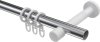 Gardinenstange Metall 20 mm Ø PRESTIGE - Estana Chrom / Weiß 100 cm