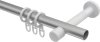 Gardinenstange Metall 20 mm Ø PRESTIGE - Luino Silbergrau / Schwarz 100 cm