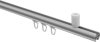 Innenlauf Gardinenstange Aluminium / Metall 20 mm Ø SONIUS - Sitra Silbergrau / Edelstahl-Optik 100 cm