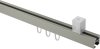Innenlauf Gardinenstange Deckenmontage Aluminium / Metall eckig 20x20 mm QUADLINE - Sono Satin-Silber 100 cm