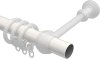 Gardinenstange Metall / Kunststoff 28 mm Ø CLASSIC - Rondo Weiß 120 cm