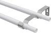 Träger Hera Silbergrau 2-läufig 7,5 und 13,5 cm für Gardinenstangen 16 mm Ø 