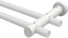 Träger Talena Weiß lackiert 2-läufig 9 und 15 cm für Gardinenstangen 20 mm Ø 