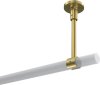 Deckenträger Sonette Messing-Optik 1-läufig 13 cm für Gardinenstangen 20 mm Ø 