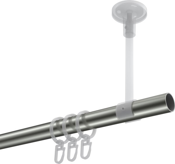 Gardinenstange Edelstahl-Optik / Messing-Optik 20 mm Ø SONETTE - Santo