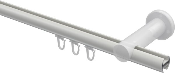 Innenlauf Gardinenstange Aluminium / Metall 20 mm Ø PLATON - Santo Weiß