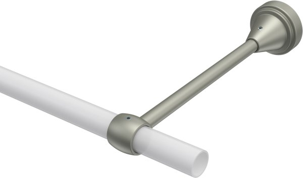 Träger Primus Chrom matt 1-läufig 17 cm für Gardinenstangen 16 mm Ø