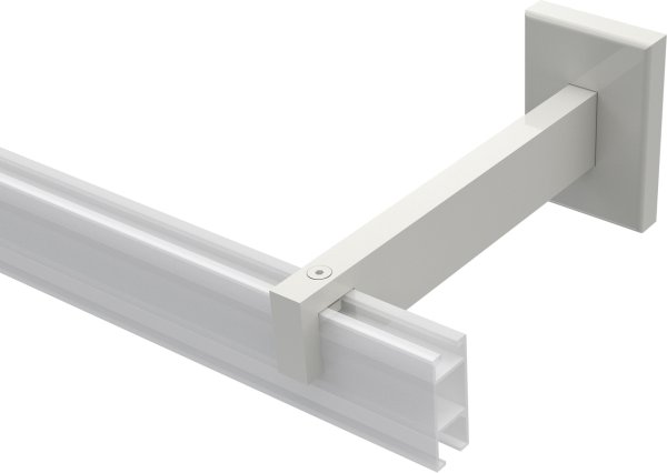 Träger Smartline Weiß 1-läufig 13,5 cm für Innenlaufstangen 14x35 mm