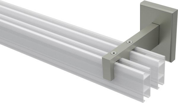 Träger Smartline Edelstahl-Optik 2-läufig 6 und 9 cm für Innenlaufstangen 14x35 mm