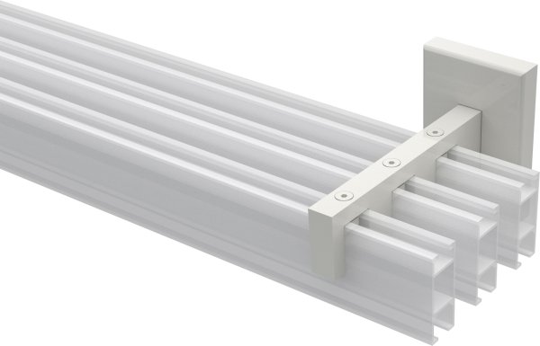 Träger Smartline Weiß 3-läufig 3, 6 und 9 cm für Innenlaufstangen 14x35 mm