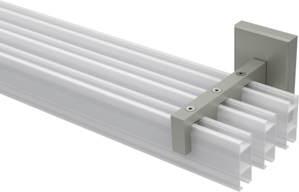 Träger Smartline Edelstahl-Optik 3-läufig 3, 6 und 9 cm für Innenlaufstangen 14x35 mm