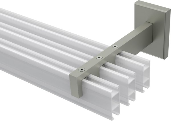 Träger Smartline Edelstahl-Optik 3-läufig 7,5, 10,5 und 13,5 cm für Innenlaufstangen 14x35 mm