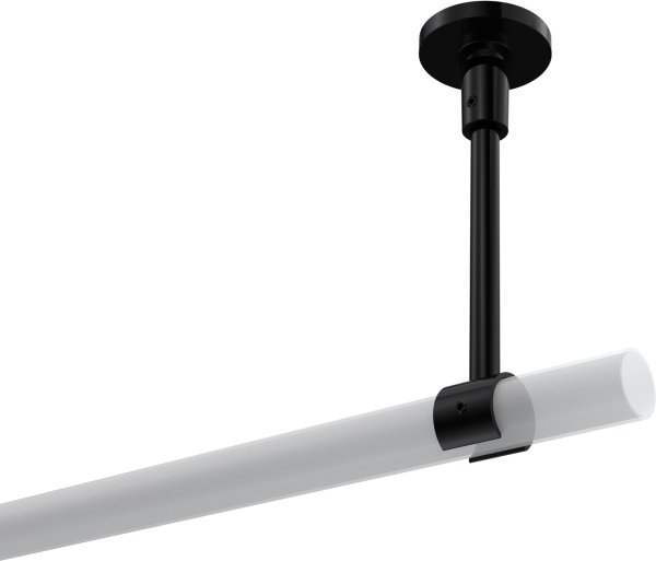 Deckenträger Sonette Schwarz 1-läufig 13 cm für Gardinenstangen 20 mm Ø