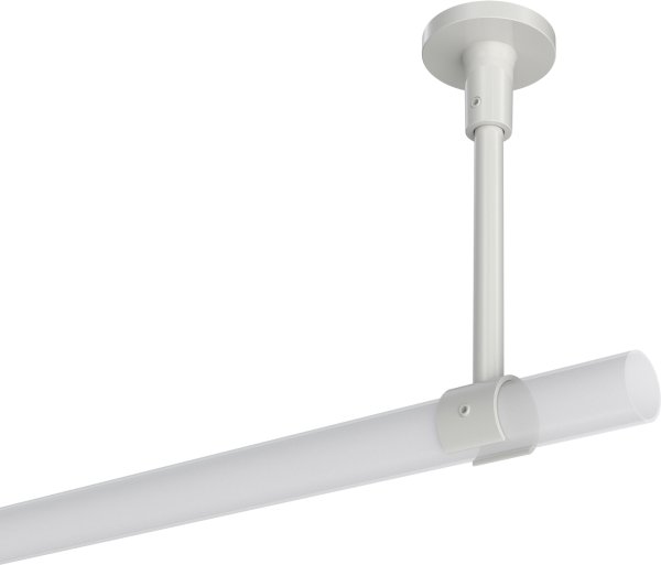 Deckenträger Sonette Weiß 1-läufig 13 cm für Gardinenstangen 20 mm Ø