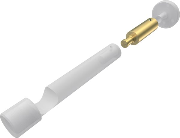 Trägerverlängerung Messing-Optik 5 cm Typ E20 für Gardinenstangen 20 mm Ø