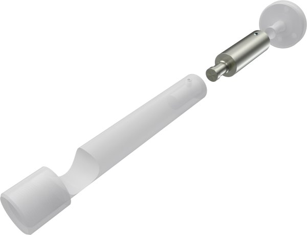 Trägerverlängerung Edelstahl-Optik 5 cm Typ E20 für Gardinenstangen 20 mm Ø