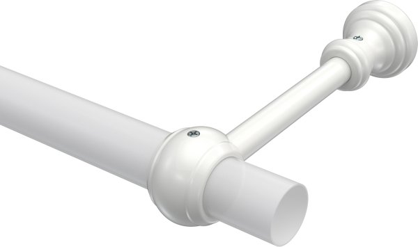 Träger Classic Weiß 1-läufig 17 cm für Gardinenstangen 28 mm Ø