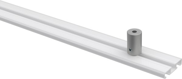 Deckenträger Sonius 2,5 cm Silbergrau für Gardinenschienen SLIMLINE (2 Stück)
