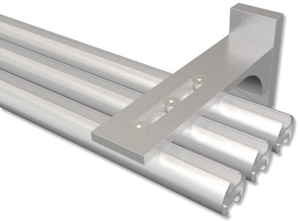 Innenlaufträger Universal Variax Silbergrau kurz für Gardinenschienen / Innenlaufstangen