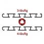 Gardinenschiene Aluminium 3- / 4-läufig SLIMLINE Weiß 100 cm