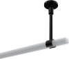 Deckenträger Sonette Schwarz 1-läufig 13 cm für Gardinenstangen 20 mm Ø 