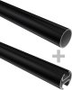 Rundrohr-Innenlauf Gardinenstange Aluminium / Metall 20 mm Ø 2-läufig PRESTIGE - Savio Schwarz 100 cm